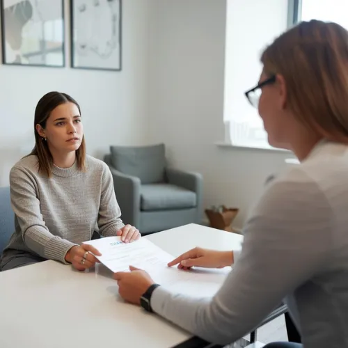 Patient consultation at Apex Chiropractic & Wellness Center, discussing personalized Lyme disease treatment and health assessments.
